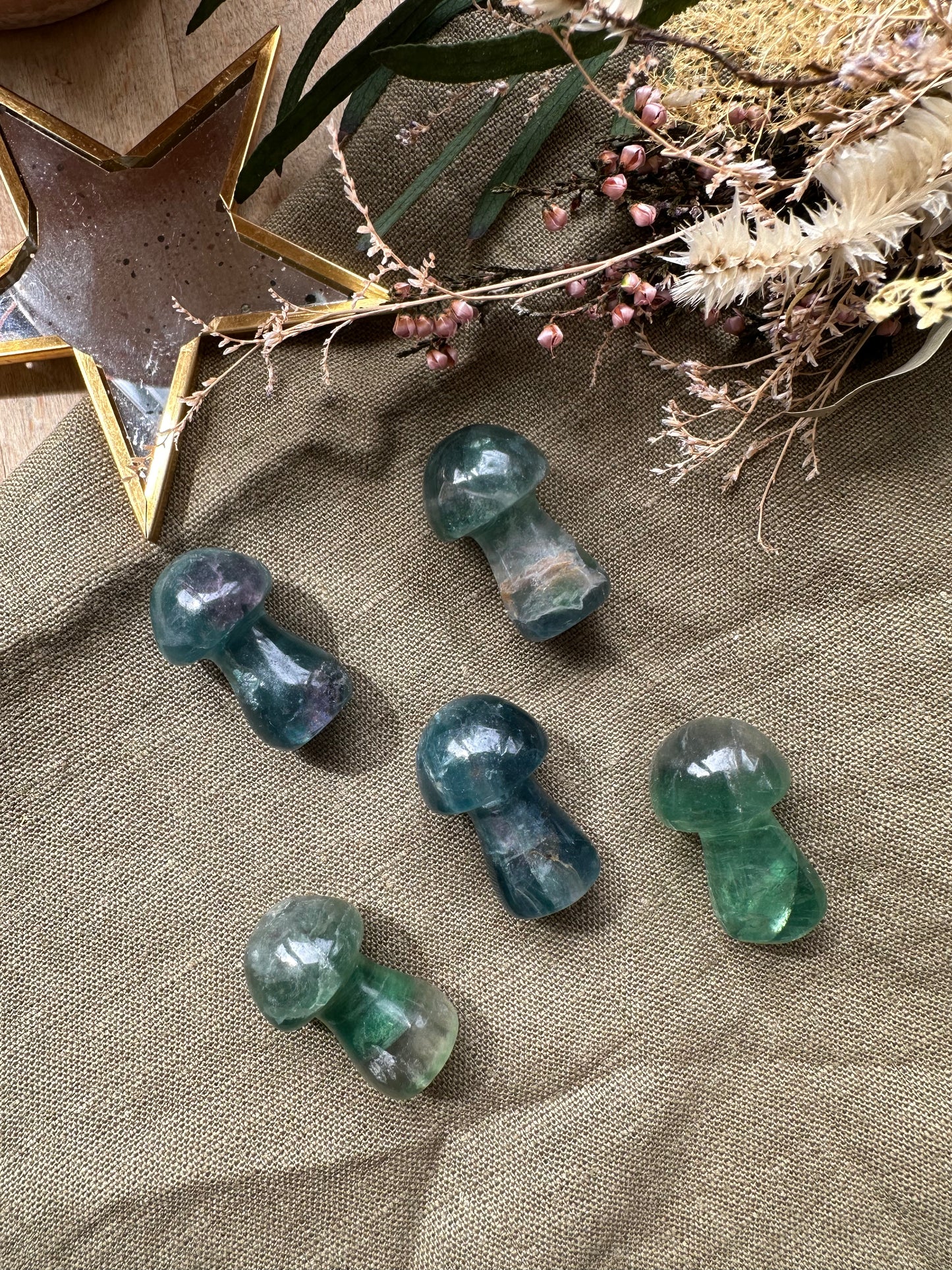 Rainbow Fluorite Mushroom