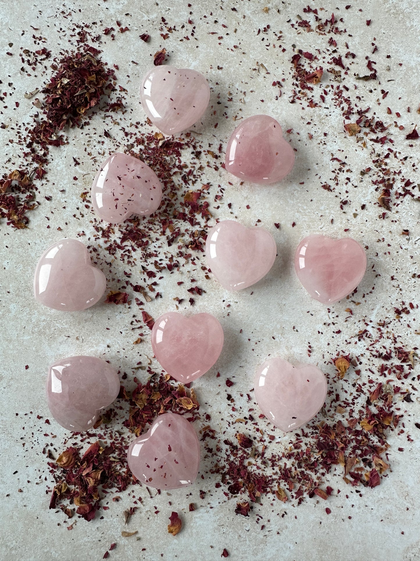 Rose Quartz Hearts