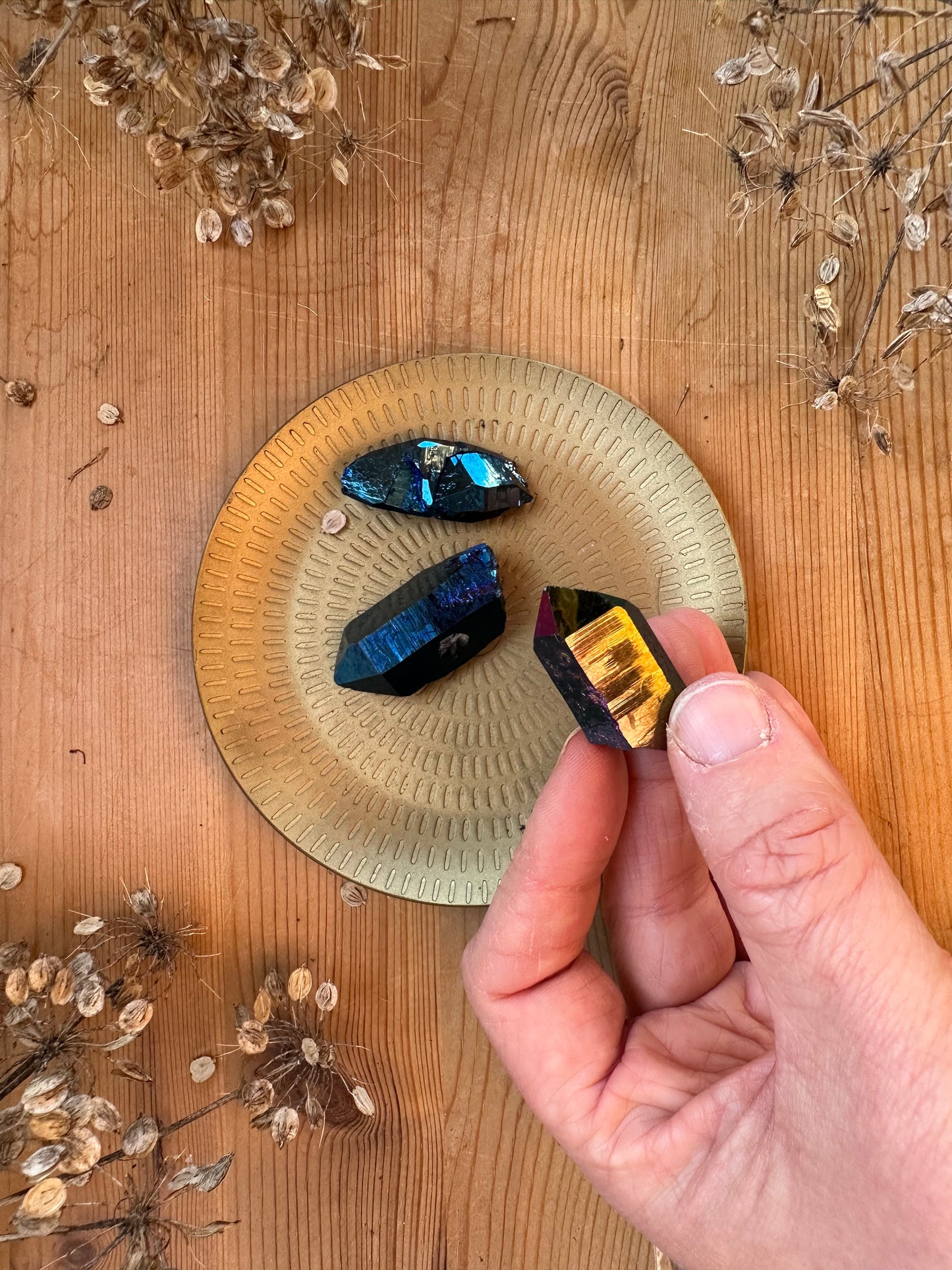 Titanium Aura Quartz Point