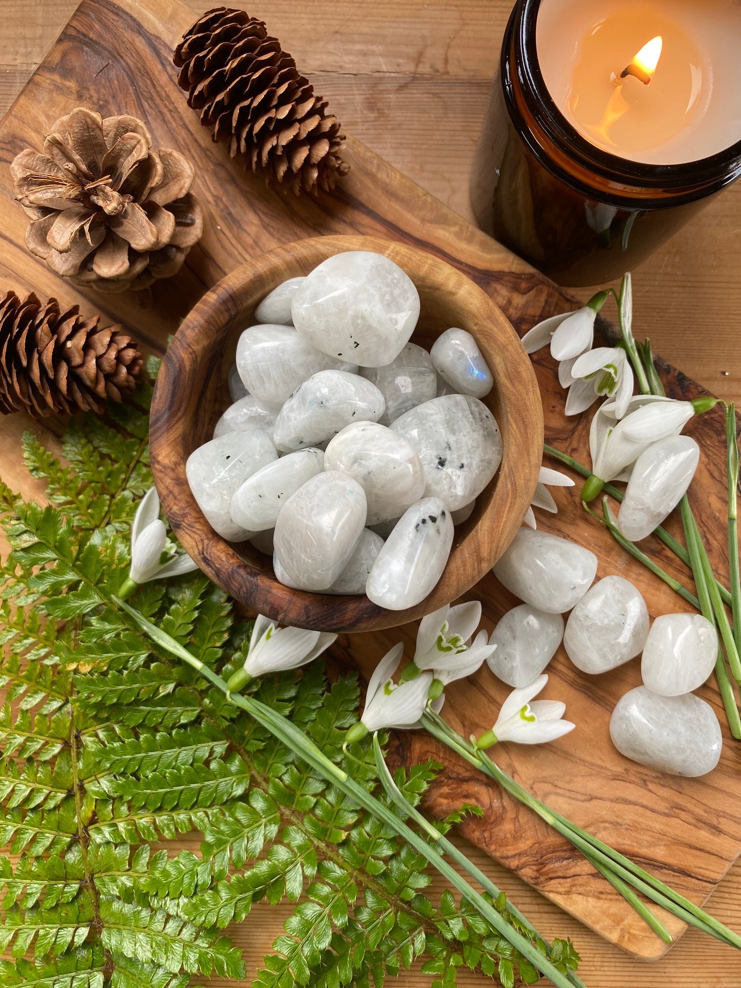 Rainbow Moonstone Tumblestones