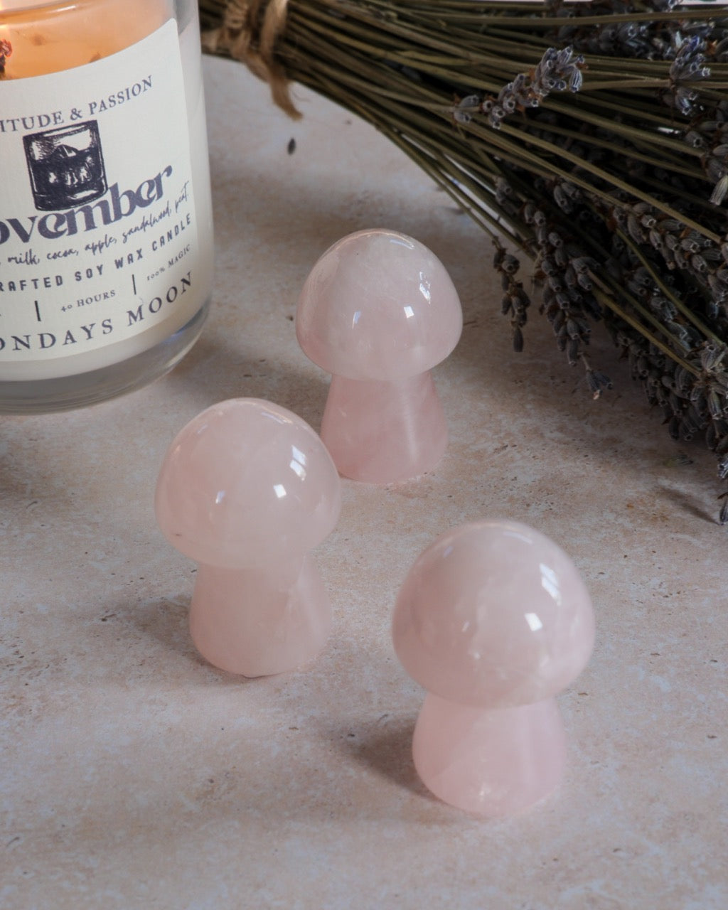 Rose Quartz Mushroom
