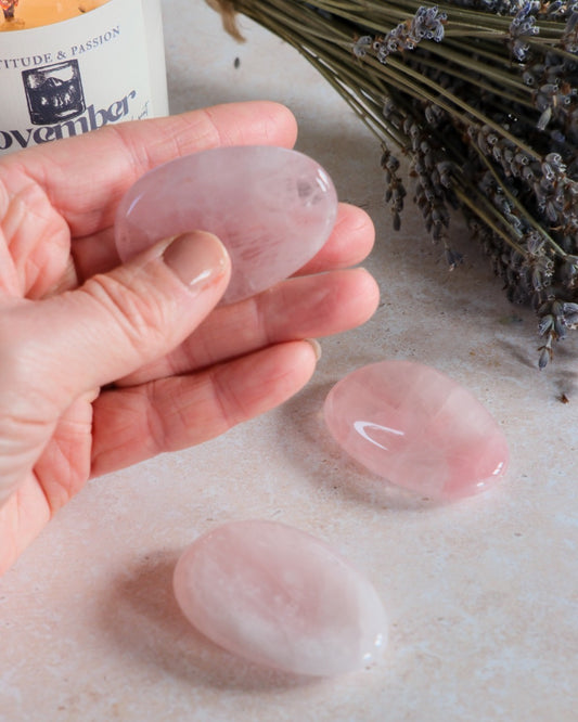 Rose Quartz Worry Stone